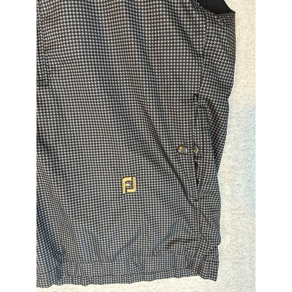 DryJoys by FootJoy Mens XS 1/2 Zip Houndstooth Wind & Rain Golf Pullover Vest. - Picture 3 of 8